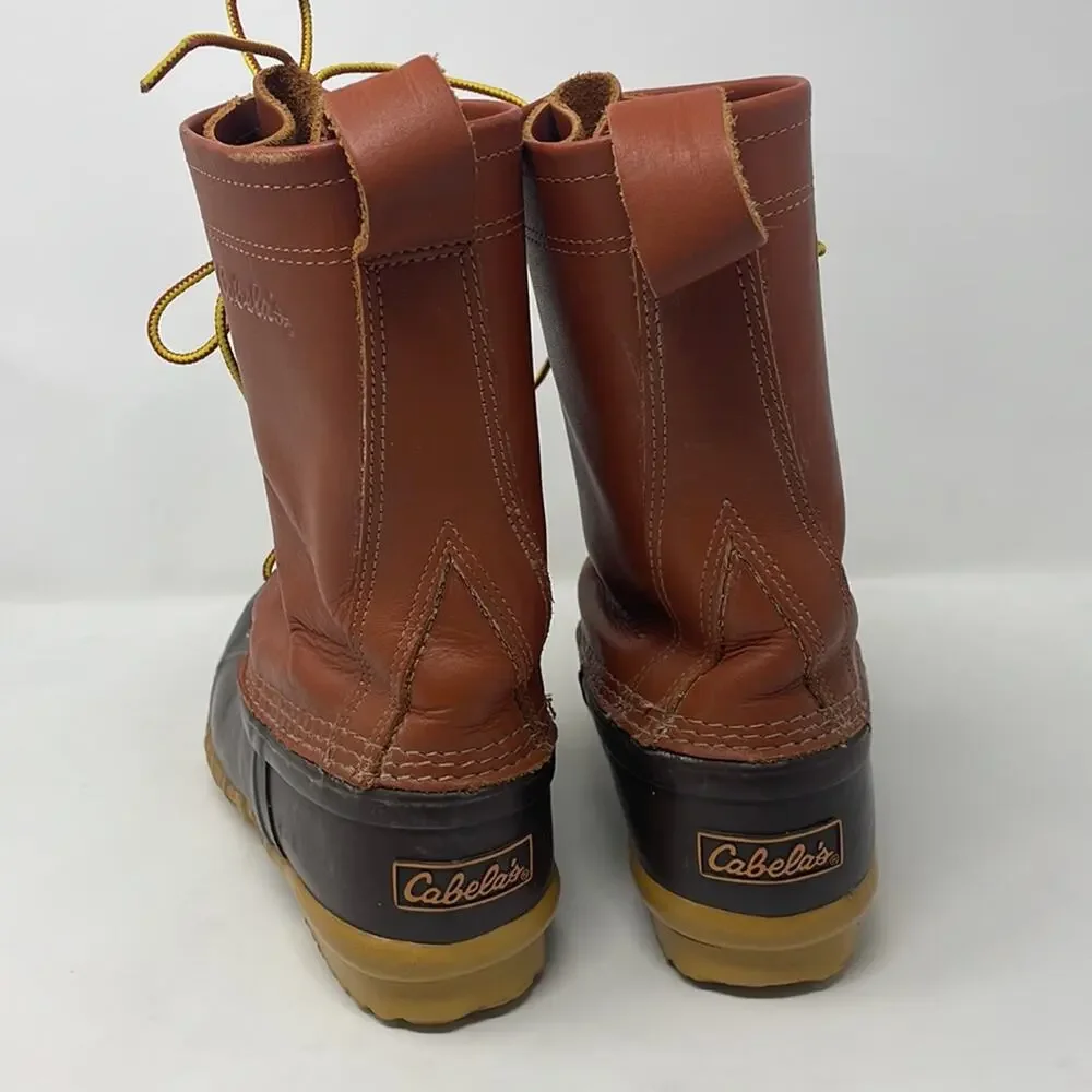 Cabela’s steel shank tall waterproof duck boot men’s 8